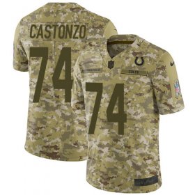Wholesale Cheap Nike Colts #74 Anthony Castonzo Camo Men\'s Stitched NFL Limited 2018 Salute To Service Jersey