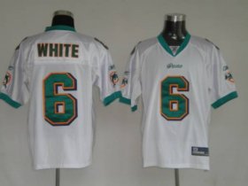Wholesale Cheap Dolphins Pat White #6 White Stitched NFL Jersey
