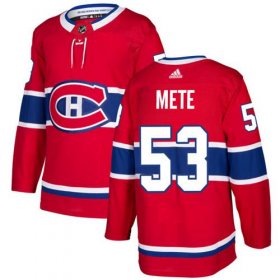Wholesale Cheap Adidas Canadiens #53 Victor Mete Red Home Authentic Stitched NHL Jersey
