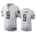 Wholesale Cheap Detroit Lions #9 Matthew Stafford Men's Nike White Golden Edition Vapor Limited NFL 100 Jersey
