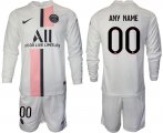 Wholesale Cheap Men 2021-2022 ClubParis Saint-Germainaway white Long Sleeve customized Soccer Jersey