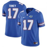 Wholesale Cheap Florida Gators Royal Blue #17 Kadarius Toney Football Player Performance Jersey