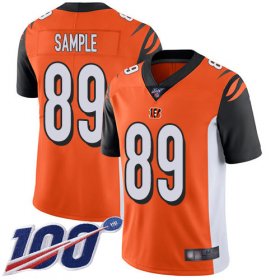 Wholesale Cheap Nike Bengals #89 Drew Sample Orange Alternate Men\'s Stitched NFL 100th Season Vapor Limited Jersey