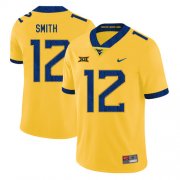 Wholesale Cheap West Virginia Mountaineers 12 Geno Smith Yellow College Football Jersey