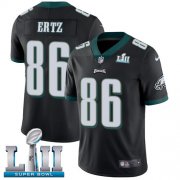 Wholesale Cheap Nike Eagles #86 Zach Ertz Black Alternate Super Bowl LII Youth Stitched NFL Vapor Untouchable Limited Jersey