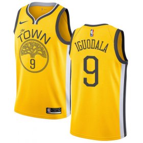 Wholesale Cheap Nike Warriors #9 Andre Iguodala Gold NBA Swingman Earned Edition Jersey