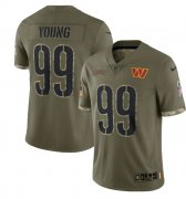 Wholesale Cheap Men's Washington Commanders #99 Chase Young 2022 Olive Salute To Service Limited Stitched Jersey