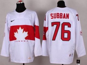 Wholesale Cheap Olympic 2014 CA. #76 P.K Subban White Stitched NHL Jersey