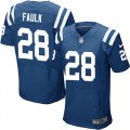 Wholesale Cheap Nike Colts #28 Marshall Faulk Royal Blue Team Color Men's Stitched NFL Elite Jersey