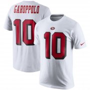 Wholesale Cheap Nike San Francisco 49ers #10 Jimmy Garoppolo Color Rush 2.0 Name & Number T-Shirt White