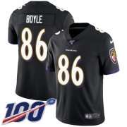 Wholesale Cheap Nike Ravens #86 Nick Boyle Black Alternate Youth Stitched NFL 100th Season Vapor Untouchable Limited Jersey