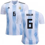 Wholesale Cheap Argentina #6 Biglia Home Kid Soccer Country Jersey