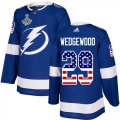 Cheap Adidas Lightning #29 Scott Wedgewood Blue Home Authentic USA Flag Youth 2020 Stanley Cup Champions Stitched NHL Jersey