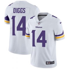 Wholesale Cheap Nike Vikings #14 Stefon Diggs White Men\'s Stitched NFL Vapor Untouchable Limited Jersey