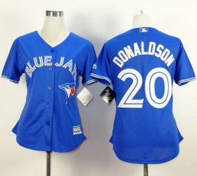 Wholesale Cheap Blue Jays #20 Josh Donaldson Blue Alternate Women\'s Stitched MLB Jersey