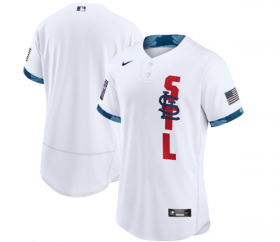 Wholesale Cheap Men\'s St. Louis Cardinals Blank 2021 White All-Star Flex Base Stitched MLB Jersey