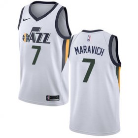 Wholesale Cheap Men\'s NBA Utah Jazz #7 Pete Maravich Swingman White Association Edition Nike Jersey