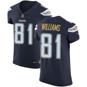 Wholesale Cheap Nike Chargers #81 Mike Williams Navy Blue Team Color Men\'s Stitched NFL Vapor Untouchable Elite Jersey