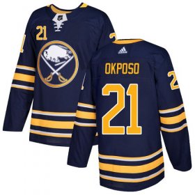Wholesale Cheap Adidas Sabres #21 Kyle Okposo Navy Blue Home Authentic Stitched NHL Jersey