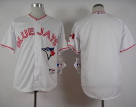 Wholesale Cheap Blue Jays Blank White 2015 Canada Day Stitched MLB Jersey
