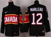 Wholesale Cheap Olympic 2014 CA. #12 Patrick Marleau Black Stitched NHL Jersey