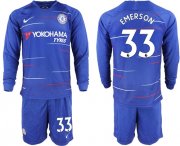 Wholesale Cheap Chelsea #33 Emerson Home Long Sleeves Soccer Club Jersey