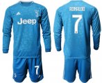 Wholesale Cheap Juventus #7 Ronaldo Third Long Sleeves Soccer Club Jersey