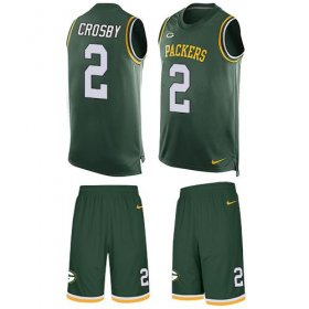 Wholesale Cheap Nike Packers #2 Mason Crosby Green Team Color Men\'s Stitched NFL Limited Tank Top Suit Jersey