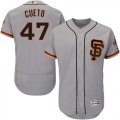 Wholesale Cheap Giants #47 Johnny Cueto Grey Flexbase Authentic Collection Road 2 Stitched MLB Jersey