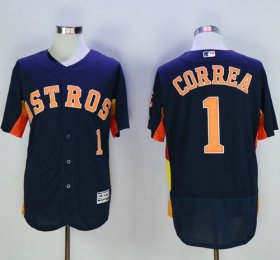 Wholesale Cheap Astros #1 Carlos Correa Navy Blue Flexbase Authentic Collection Stitched MLB Jersey