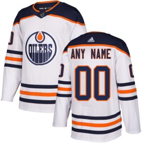 Wholesale Cheap Men\'s Adidas Oilers Personalized Authentic White Road NHL Jersey