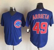 Wholesale Cheap Cubs #49 Jake Arrieta Blue New Cool Base Stitched MLB Jersey