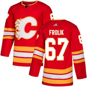 Wholesale Cheap Adidas Flames #67 Michael Frolik Red Alternate Authentic Stitched NHL Jersey