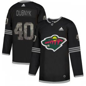 Wholesale Cheap Adidas Wild #40 Devan Dubnyk Black Authentic Classic Stitched NHL Jersey