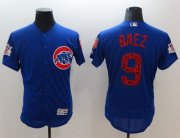 Wholesale Cheap Cubs #9 Javier Baez Blue 2018 Spring Training Authentic Flex Base Stitched MLB Jersey
