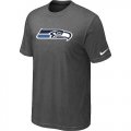 Wholesale Cheap Seattle Seahawks Sideline Legend Authentic Logo Dri-FIT Nike NFL T-Shirt Crow Grey