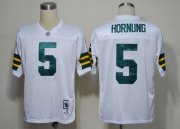 Wholesale Cheap Mitchell And Ness Packers #5 Paul Hornung White Stitched NFL Jersey