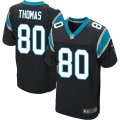 Wholesale Cheap Nike Panthers #80 Ian Thomas Black Team Color Men's Stitched NFL Elite Jersey