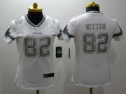 Wholesale Cheap Nike Cowboys #82 Jason Witten White Women's Stitched NFL Limited Platinum Jersey