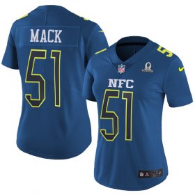 Wholesale Cheap Nike Falcons #51 Alex Mack Navy Women\'s Stitched NFL Limited NFC 2017 Pro Bowl Jersey