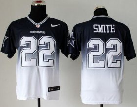 Wholesale Cheap Nike Cowboys #22 Emmitt Smith Navy Blue/White Men\'s Stitched NFL Elite Fadeaway Fashion Jersey