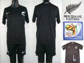 Wholesale Cheap New Zealand Blank Black Away Soccer Country Jersey