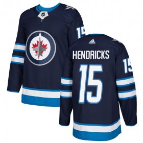 Wholesale Cheap Adidas Jets #15 Matt Hendricks Navy Blue Home Authentic Stitched NHL Jersey