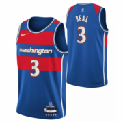 Wholesale Cheap Men's Washington Wizards #3 Bradley Beal Blue 75th Anniversary 2021-2022 City Edition Swingman Stitched Jersey