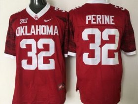 Wholesale Cheap Men\'s Oklahoma Sooners #32 Samaje Perine Red 2016 College Football Nike Limited Jersey