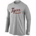 Wholesale Cheap Detroit Tigers Long Sleeve MLB T-Shirt Grey