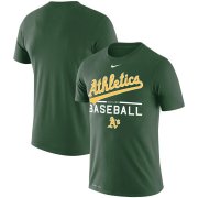 Wholesale Cheap Oakland Athletics Nike Practice Performance T-Shirt Green