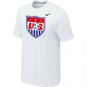 Wholesale Cheap Nike USA 2014 World Short Sleeves Soccer T-Shirt White
