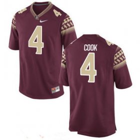 Wholesale Cheap Men\'s Florida State Seminoles #4 Dalvin Cook Red Stitched College Football 2016 Nike NCAA Jersey