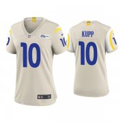 Wholesale Cheap Women's Los Angeles Rams #10 Cooper Kupp Bone Vapor Untouchable Limited Stitched Jersey(Run Small)